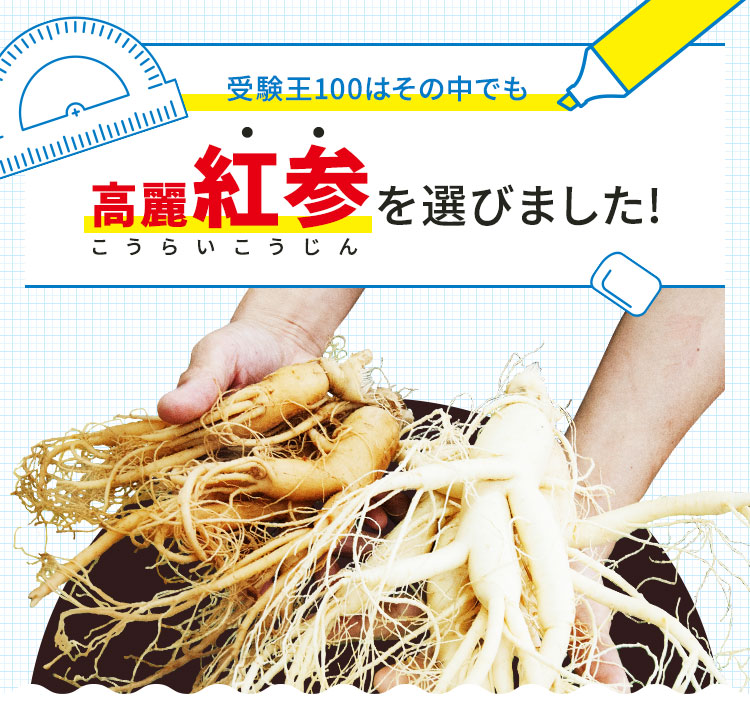 高麗紅参を選びました！